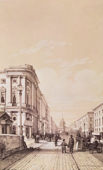 Nevsky Prospekt, St. Petersburg, illustration from 